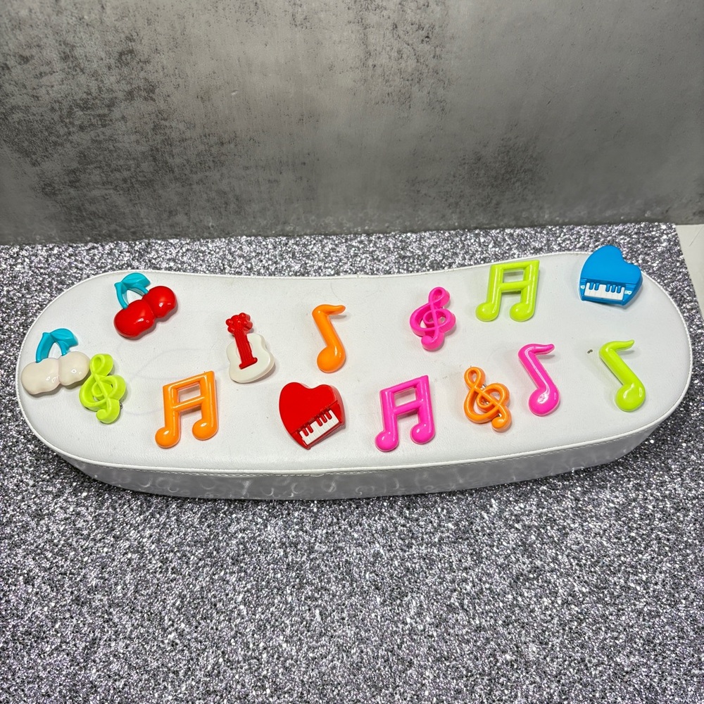 Vintage 1980s Lot 14 Neon Musical Notes Plastic Neon Brooch Rad Party Never Used